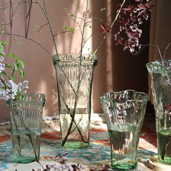 Wavy Mouth Glass Vase - Leonard & Hazel