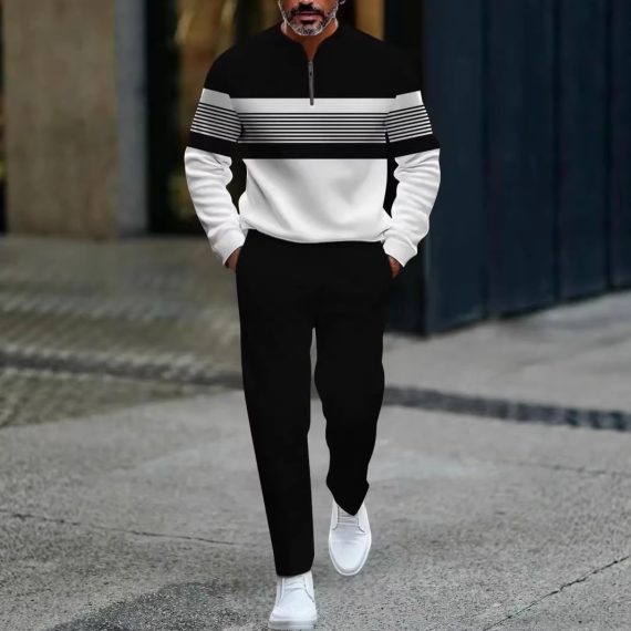 Casual Fashion Men'S Long-Sleeve Pants Set