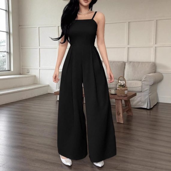 Curvy Style Light Luxury High-End Vibe Casual Jumpsuit