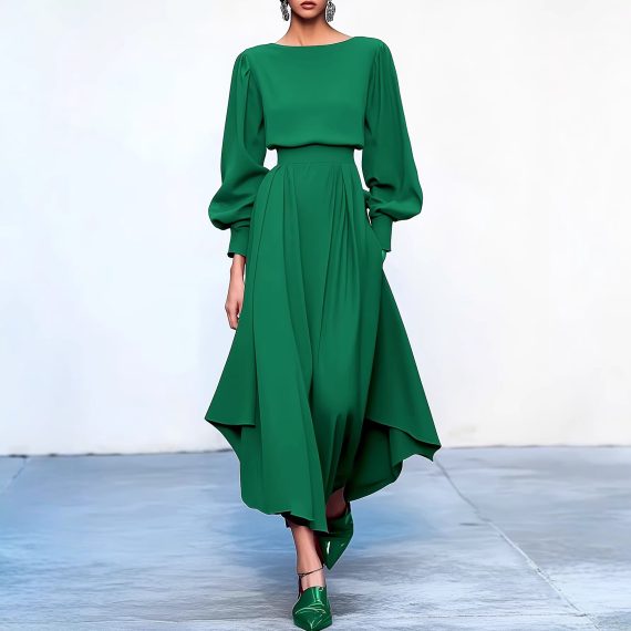 Solid-Color Minimalist Lace-Up French-Style Light-Luxury