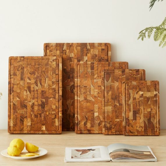 Teak Cutting Board Double-Sided Solid Wood
