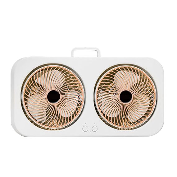 Tabletop Dual Fan Usb Rechargeable Silent Air Circulation