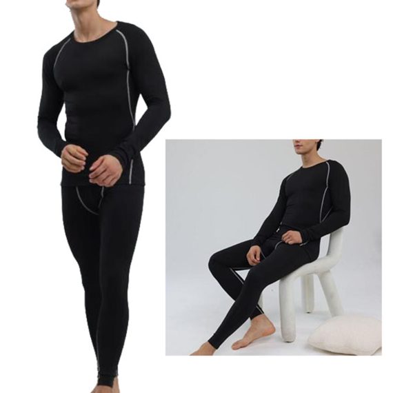 Men Thermal Underwear Set Slim Fit Base Layer Underwear
