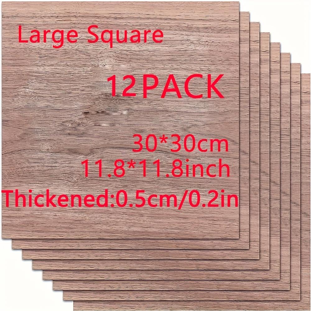 12 Square Walnut Wood Pieces Natural, Unfinished, Blank